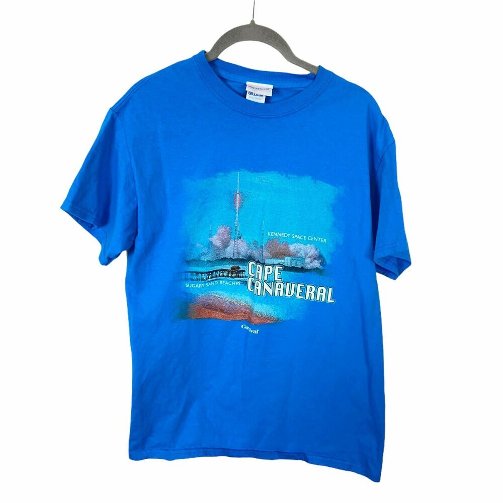 Carnival Cruise Women's Blue Short Sleeve Crew Neck Graphic T Shirt Size Medium